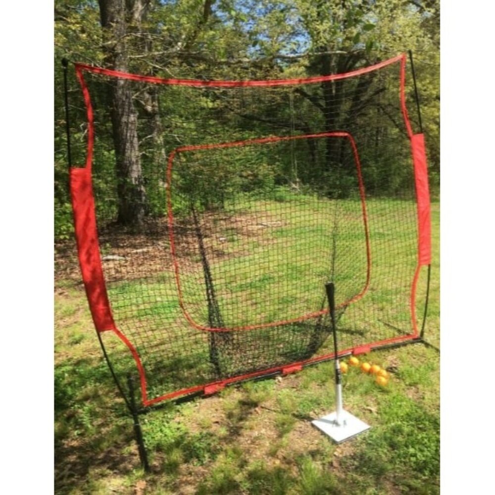 7'×7' Baseball Softball Practice Net Hitting Batting Catching Pitching Trainer